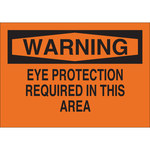 image of Brady B-120 Fiberglass Reinforced Polyester Rectangle Orange PPE Sign - 14 in Width x 10 in Height - 69581