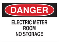 image of Brady B-401 Polystyrene Rectangle White Electrical Safety Sign - 10 in Width x 7 in Height - 25526
