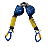 image of 3M DBI-SALA Nano-Lok Quick Connect Twin-Leg Self-Retracting Lifeline 3101622 - 11 ft Length - Aluminum Carabiner
