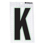image of Brady 3000-K Letter Label - Black on Silver - 1 1/2 in x 2 3/8 in - B-309 - 03339
