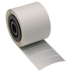 image of Brady 52149 Die-Cut Printer Label Roll - 3 in x 1 in - Polyester - Silver - B-438