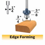 image of Bosch 1/8 in Roundover Router Bit 85290MC - Carbide Tipped - 1/4 in Shank