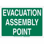 image of Brady B-120 Fiberglass Rectangle Green IMO Evacuation Sign - 14 in Width x 10 in Height - 139649