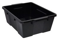 image of Quantum Storage LC191507BK Latch Container - Black - Polypropylene - 21 in x 15 7/8 in x 7 3/4 in - 35169
