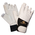 image of Impacto 409-30 RH Black/White Large Leather/Nylon/Spandex/Viscolas Work Glove - 40930110042