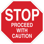 image of Brady B-555 Aluminum Octagon Red Stop Signs, Traffic Control Signs & Banners Sign - 24 in Width x 24 in Height - 124560