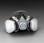 image of 3M 5000 Series 53P71 Gray Large Thermoplastic Elastomer P95 Half Mask Facepiece Respirator - 051138-66070
