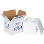 image of White Insulated Shipping Containers - 6 in x 8 in x 7 in - 2257