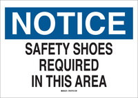 image of Brady B-555 Aluminum Rectangle White PPE Sign - 10 in Width x 7 in Height - 42811