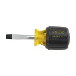 image of Stanley 1/4 in Slotted 66-088 Stubby Screwdriver - 1 1/2 in - 60883