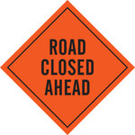 image of Brady Vinyl Diamond Orange Road Construction Sign - 48 in Width x 48 in Height - 57018