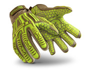 image of HexArmor Rig Lizard 2030 Brown/Yellow 9 Synthetic Cut and Sewn Cut-Resistant Glove - ANSI A6 Cut Resistance - Silicone Coating - 2030 SZ 9