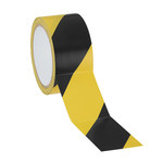 image of Milwaukee Yellow/Black Warning Tape - Pattern/Text = Striped - 2 in Width x 54 ft Length - 55756