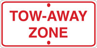 image of Brady B-959 Aluminum Rectangle White Parking Restriction, Permission & Information Sign - 12 in Width x 6 in Height - 94123