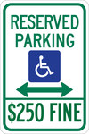 image of Brady B-302 Polyester Rectangle White Parking Restriction, Permission & Information Sign - 12 in Width x 18 in Height - Laminated - 123890