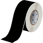 image of Brady THT-21-8591-BK Die-Cut Printer Label Roll - 3 in x 3 in - Polyester - Black - B-8591 - 58823