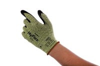 image of Ansell HyFlex 11-550 Green/Black 7 Cut-Resistant Gloves - ANSI A2 Cut Resistance - Nitrile Palm & Fingers Coating - 832914