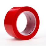 image of 3M 471 Red Marking Tape - 3 in Width x 36 yd Length - 5.2 mil Thick - 06469