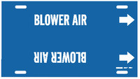 image of Brady 4296-F Strap-On Pipe Marker, 6 in to 7 7/8 in - Air & Duct - Plastic - White on Blue - B-915 - 66788