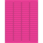 image of Tape Logic LL171PK Rectangle Laser Labels - 1/2 in x 1 15/16 in - Permanent Acrylic - Fluorescent Pink - 14680