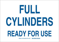 image of Brady B-555 Aluminum Rectangle White Chemical Storage Sign - 10 in Width x 7 in Height - 131887