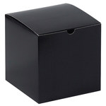 image of Black Colored Gift Boxes - 6 in x 6 in x 6 in - 3375