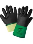 image of Global Glove Samurai Glove Aralene CR292 Black/Green Large Chemical-Resistant Gloves - 12 in Length - 15 gauge Thick - CR292/LG