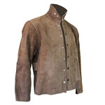 image of Chicago Protective Apparel Brown Small Leather Heat-Resistant Jacket - 30 in Length - 600-CL SM