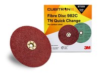 image of 3M Cubitron II Roloc Coated Ceramic Brown Fibre Disc - X Weight - Trial Pack - 7 in Diameter