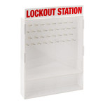 image of Brady Red/White Polystyrene Lockout Device Station - 25 in Width - 30 in Height - 754476-50995