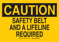 image of Brady B-401 Polystyrene Rectangle Yellow Confined Space Sign - 10 in Width x 7 in Height - 22420