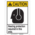 image of Brady B-120 Fiberglass Reinforced Polyester Rectangle White PPE Sign - 10 in Width x 14 in Height - 45004
