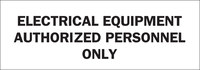 image of Brady B-302 Polyester Rectangle White Electrical Safety Sign - 10 in Width x 3.5 in Height - Laminated - 84963
