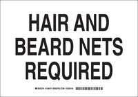 image of Brady B-555 Aluminum Rectangle White PPE Sign - 10 in Width x 7 in Height - 128472