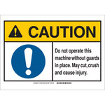 image of Brady B-302 Polyester Rectangle White PPE Sign - 10 in Width x 7 in Height - 143952