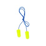 3M E-A-Rsoft Yellow Neons 311-1251 Yellow Large Polyurethane Foam Disposable Corded Cone Ear Plugs - 33 dB NRR Ear Plug - 080529-11034