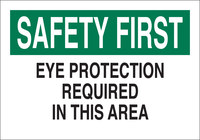 image of Brady B-302 Polyester Rectangle White PPE Sign - 10 in Width x 7 in Height - Laminated - 85051