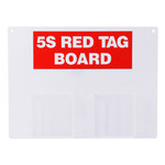 image of Brady Acrylic Rectangle White Red Tag Board Sign - 16 in Width x 12 in Height - 122048