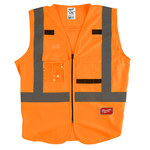 image of Milwaukee High-Visibility Vest 48-73-5032 - Size Large/XL - Orange - 55258