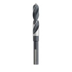 image of Irwin 5/8 in Reduced Shank Drill Bit 91140 - Black Oxide Finish - 6 in Overall Length - 3 in Flute - M7 High-Speed Steel - 3-Flatted Shank