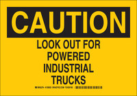 image of Brady B-555 Aluminum Rectangle Truck & Forklift Warehouse Traffic Sign - 10 in Width x 7 in Height - 129501
