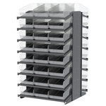 image of Akro-Mils APRD18018SC Fixed Rack - Gray - 16 Shelves