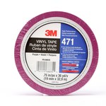 image of 3M 471 Purple Marking Tape - 3/4 in Width x 36 yd Length - 5.2 mil Thick - 68835