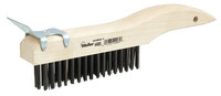 image of Weiler Steel Hand Wire Brush - 5.1 in Width x 9.6 in Length - 0.012 in Bristle Diameter - Includes: Scraper - 44065