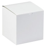 image of White Gift Boxes - 7 in x 7 in x 7 in - 3339