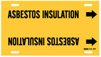 image of Brady 4009-H Strap-On Pipe Marker, 10 in to 15 in - Air & Duct - Plastic - Black on Yellow - B-915 - 40360