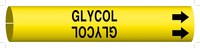 image of Brady 4068-F Strap-On Pipe Marker, 6 in to 7 7/8 in - Other Liquid - Plastic - Black on Yellow - B-915 - 47720