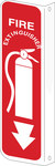 image of Brady B-401 High Impact Polystyrene Rectangle Red Fire Equipment Sign - 4 in Width x 12 in Height - 50691