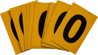 image of Bradylite 5920-O Letter Label - Black on Yellow - 1 in x 1 1/2 in - B-997 - 59224