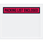 image of Red Packing List Enclosed Envelopes - 5.5 in x 4.5 in - 2 Mil Poly Thick - SHP-8216